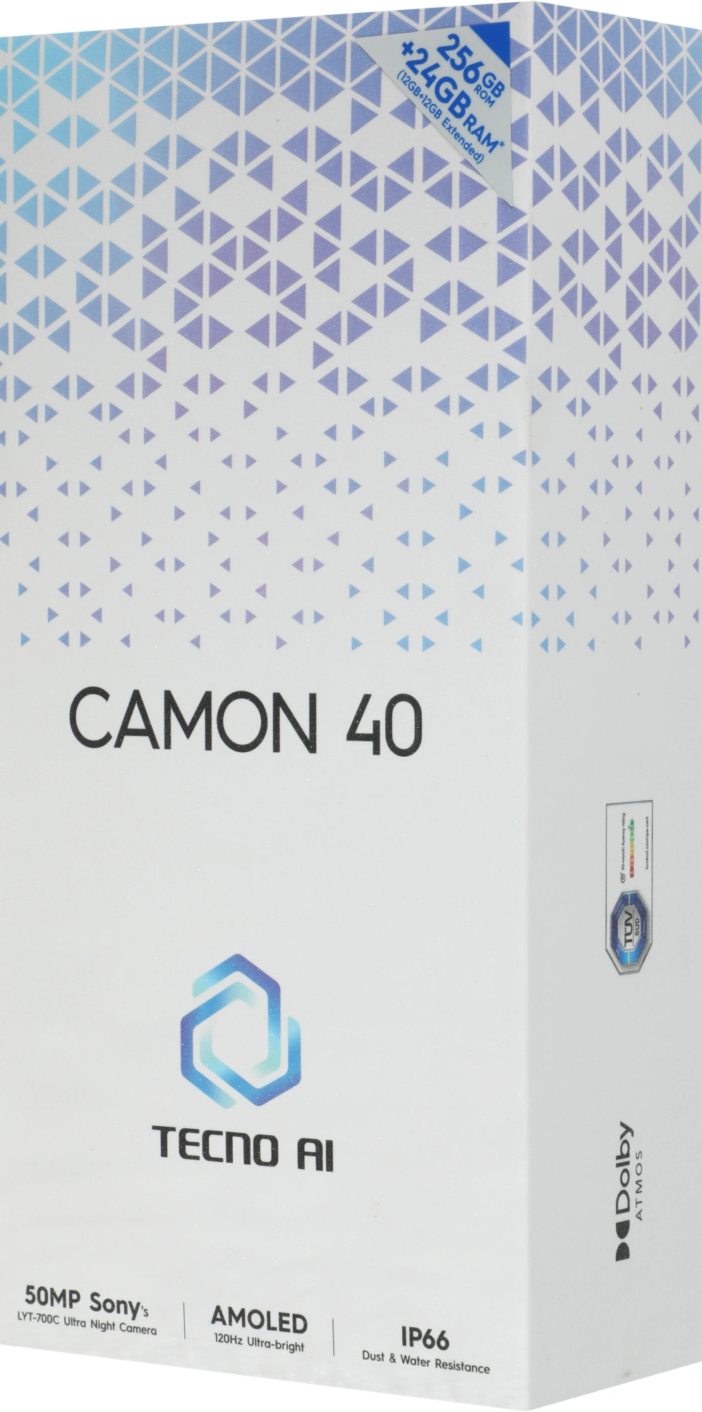 Смартфон Tecno Camon 40 12ГБ/256ГБ, черный (cm5 256+12 galaxy black) от официального дилера в России