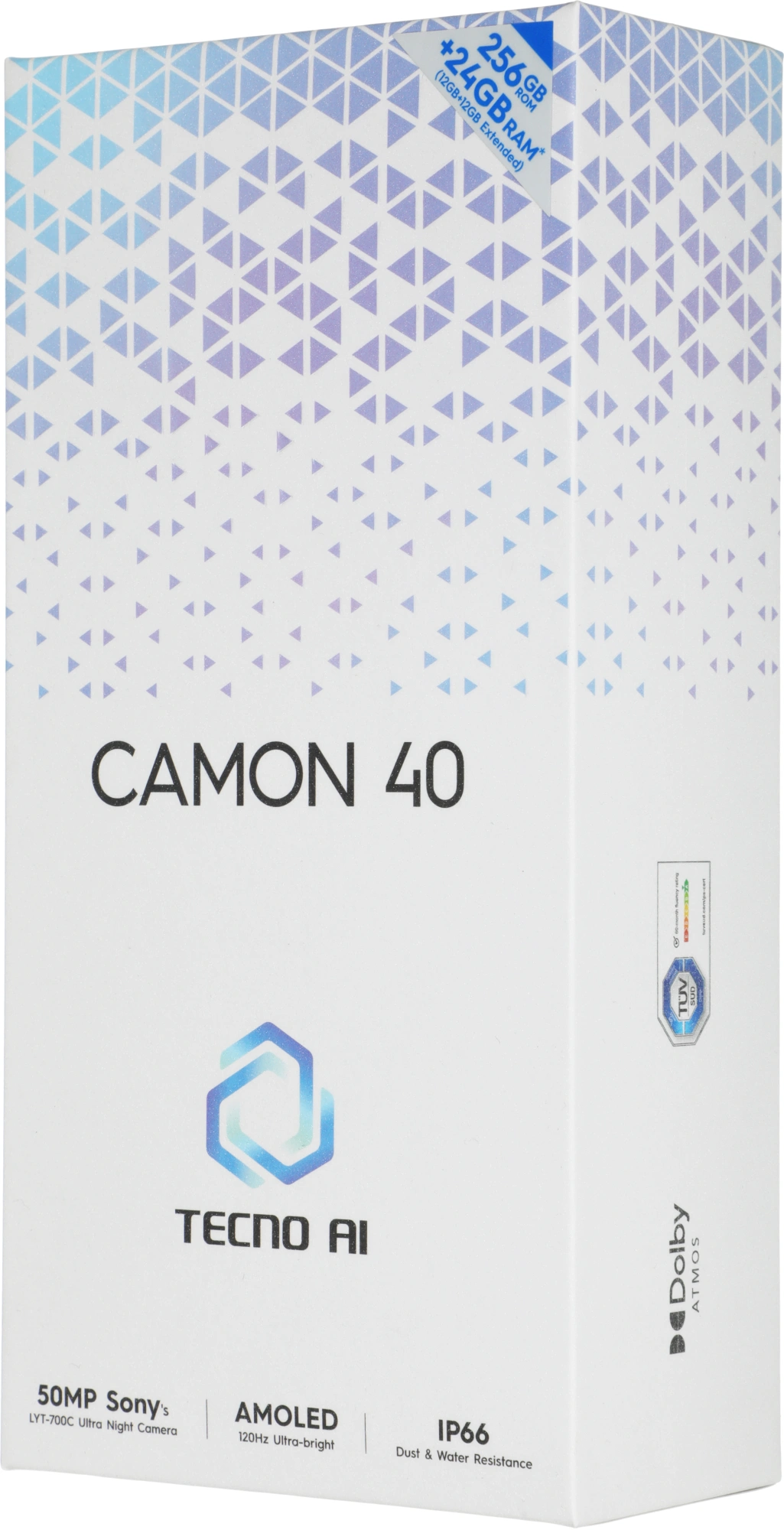 Смартфон Tecno Camon 40 12ГБ/256ГБ, зеленый (cm5 256+12 emerald lake green) от официального дилера в России
