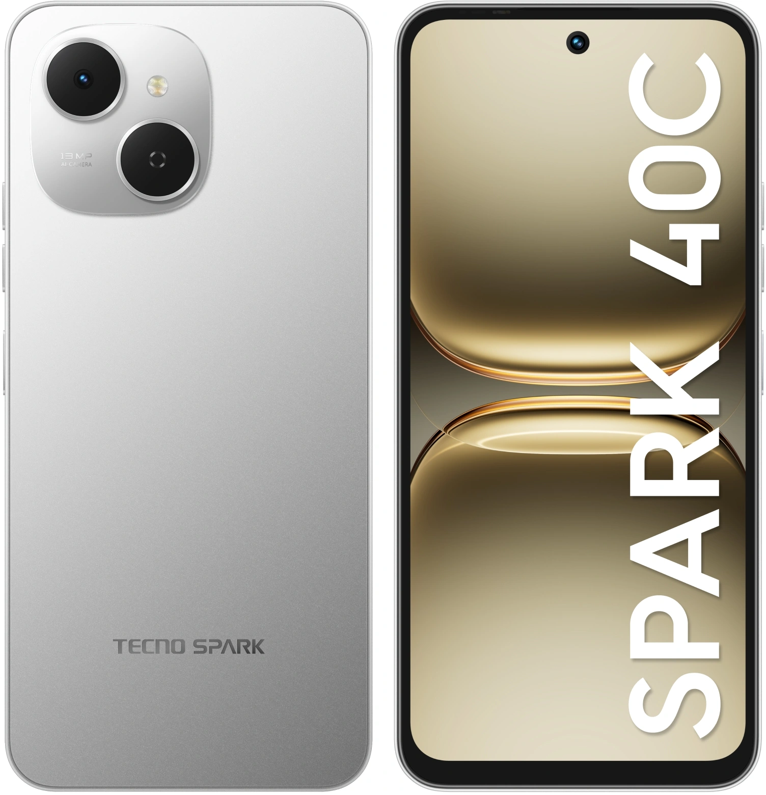 Смартфон Tecno Spark 40C 8ГБ/128ГБ, серый (km4k 128+8 titanium grey) от официального дилера в России