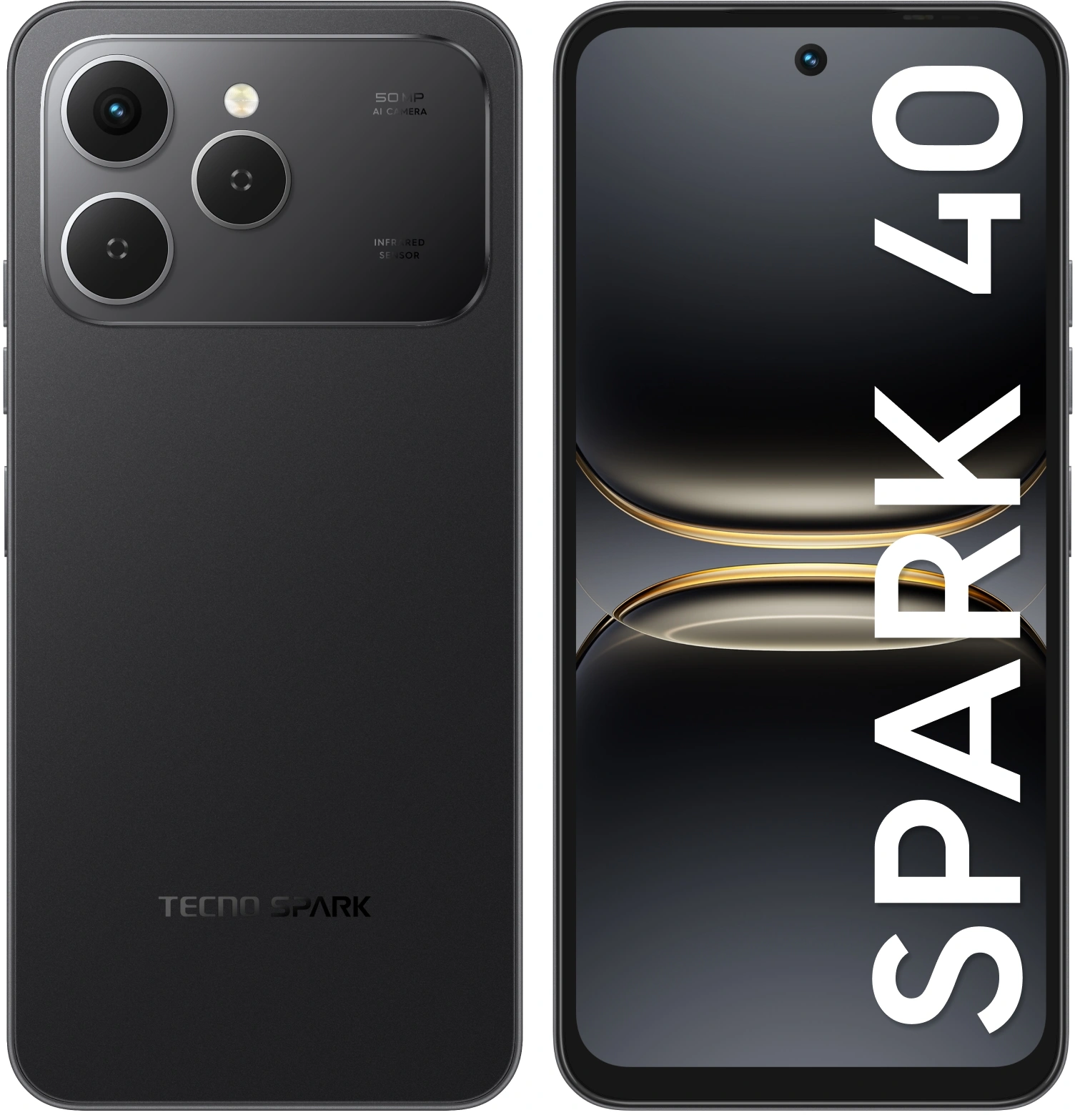 Смартфон Tecno Spark 40 8ГБ/256ГБ, черный (km5n 256+8 ink black) от официального дилера в России