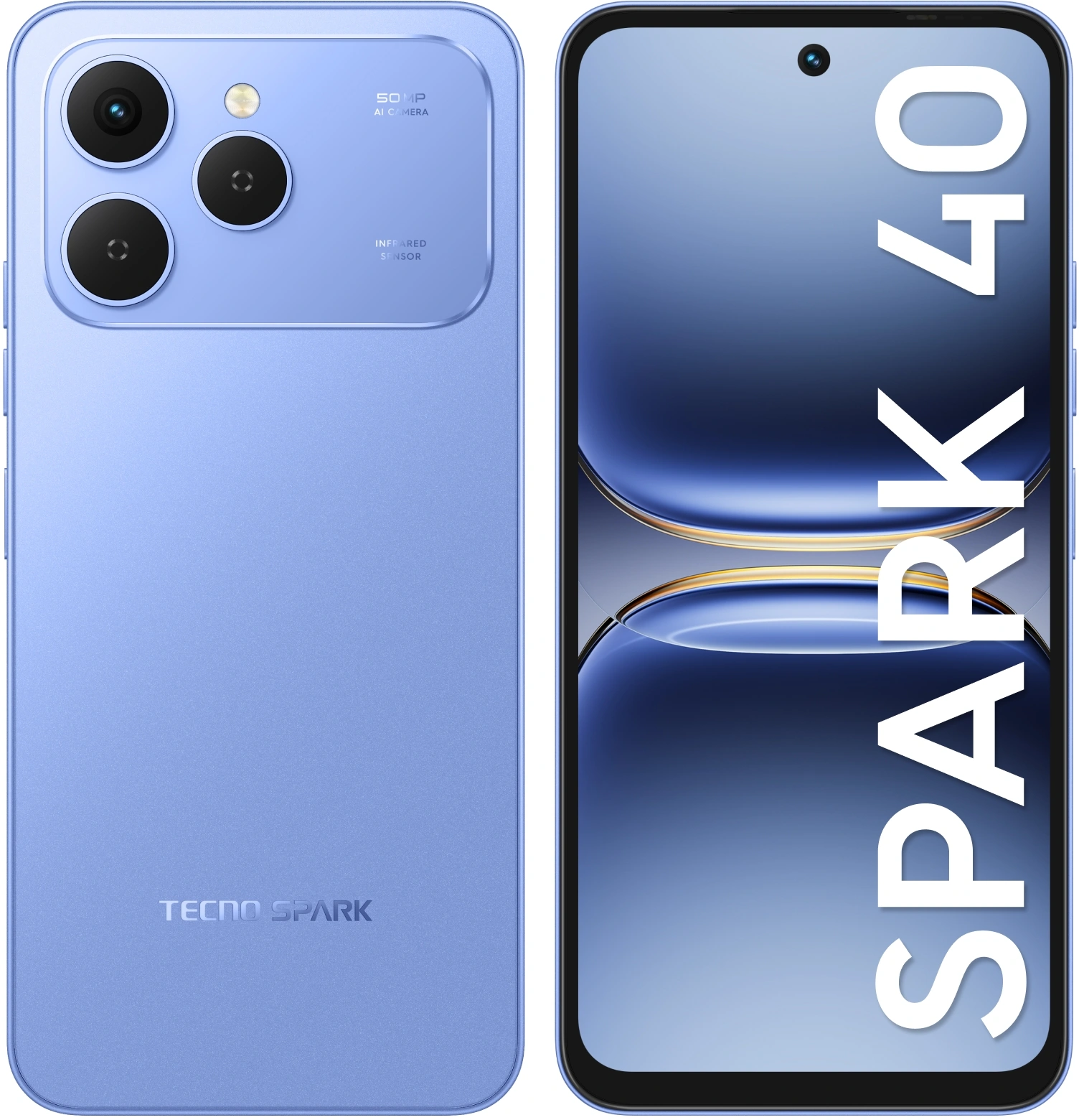 Смартфон Tecno Spark 40 8ГБ/256ГБ, синий (km5n 256+8 mirage blue) от официального дилера в России