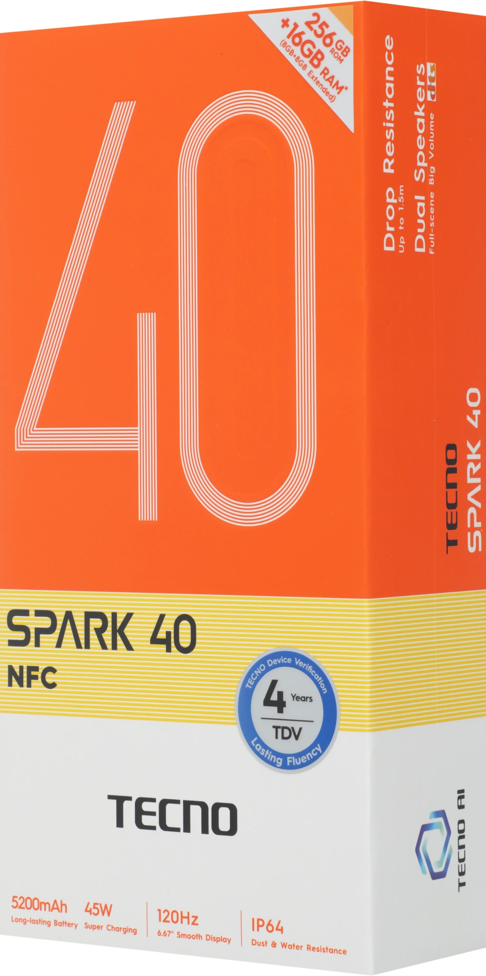 Смартфон Tecno Spark 40 8ГБ/256ГБ, синий (km5n 256+8 mirage blue) от официального дилера в России