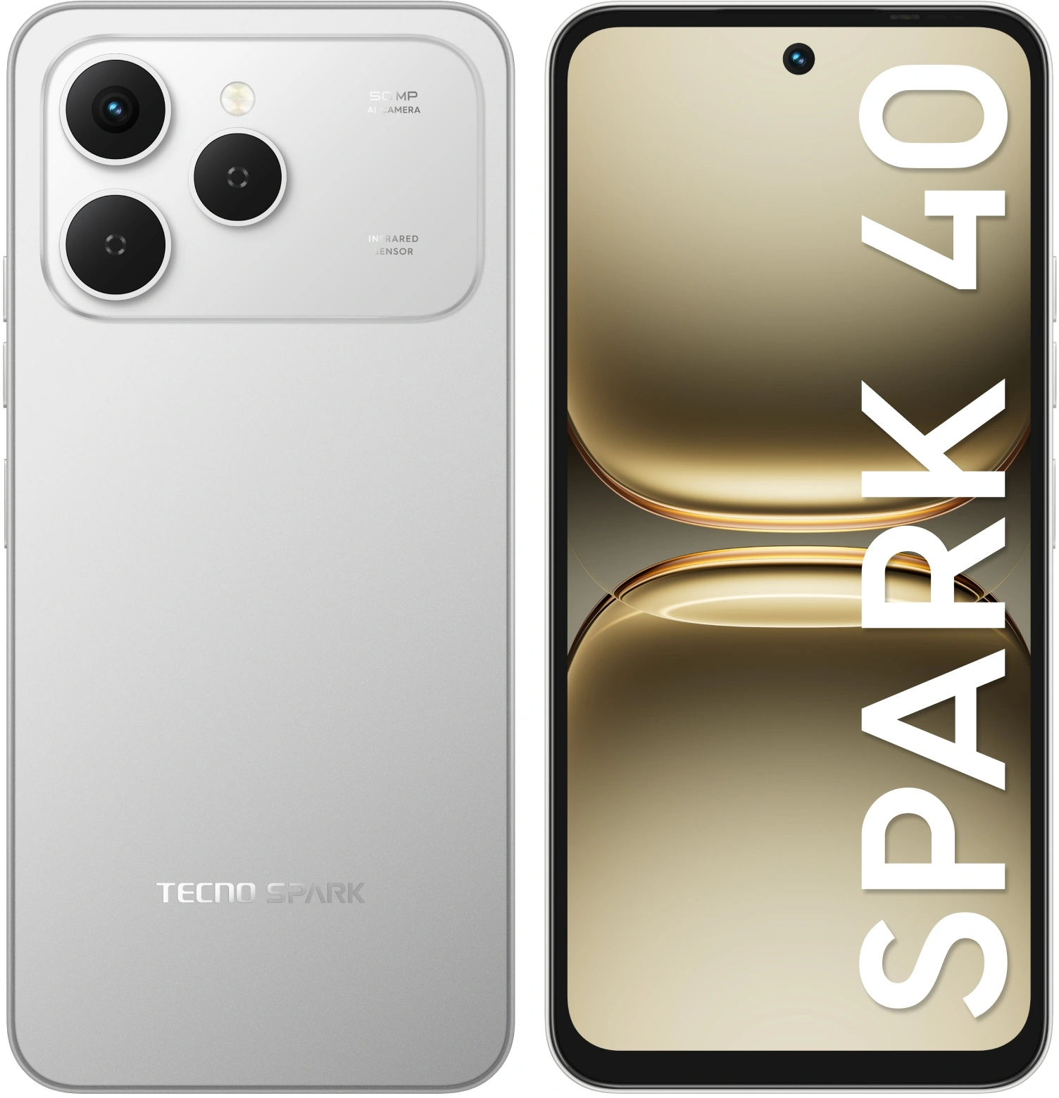 Смартфон Tecno Spark 40 8ГБ/256ГБ, серый (km5n 256+8 titanium grey) от официального дилера в России