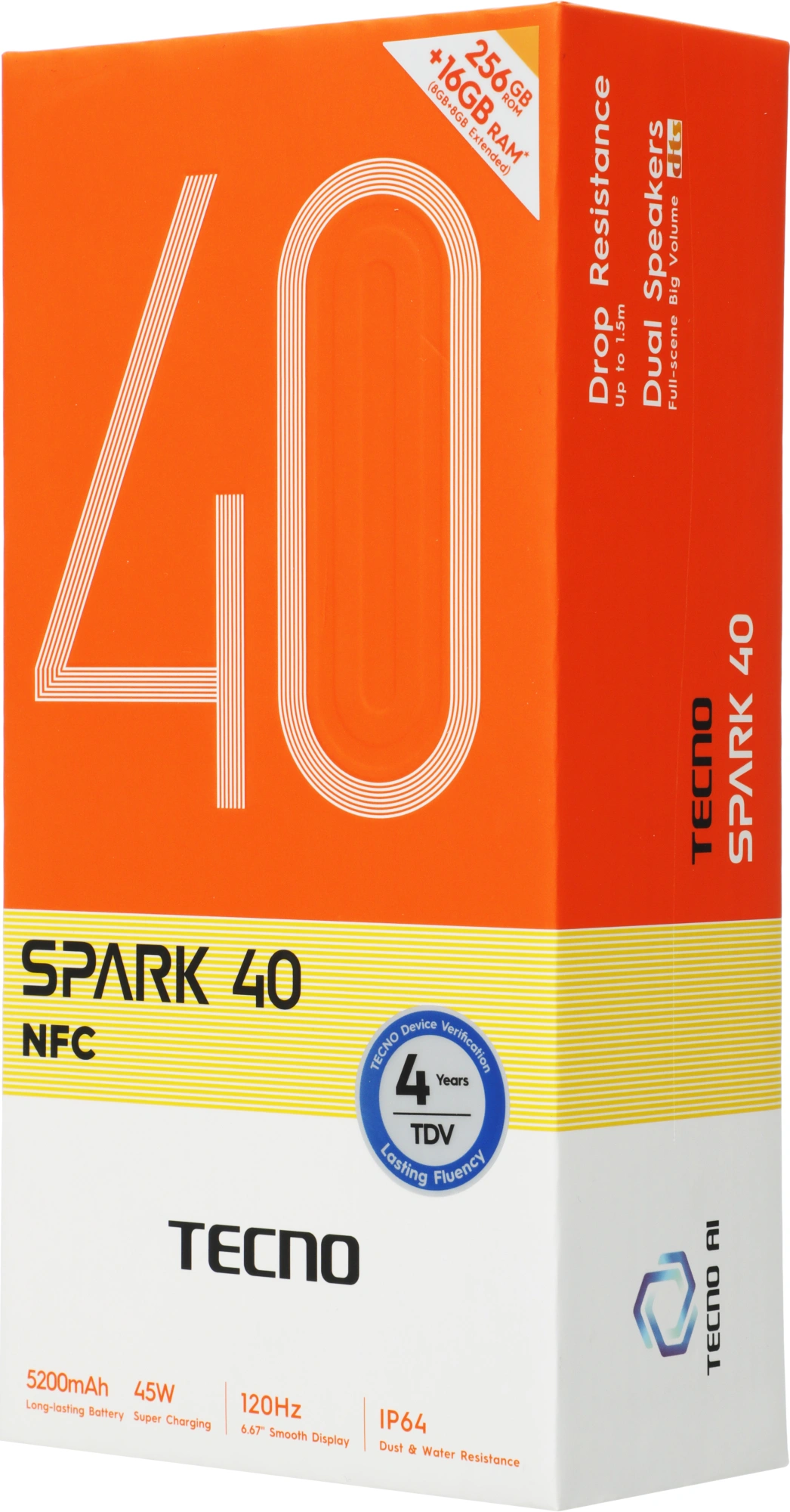 Смартфон Tecno Spark 40 8ГБ/256ГБ, серый (km5n 256+8 titanium grey) от официального дилера в России