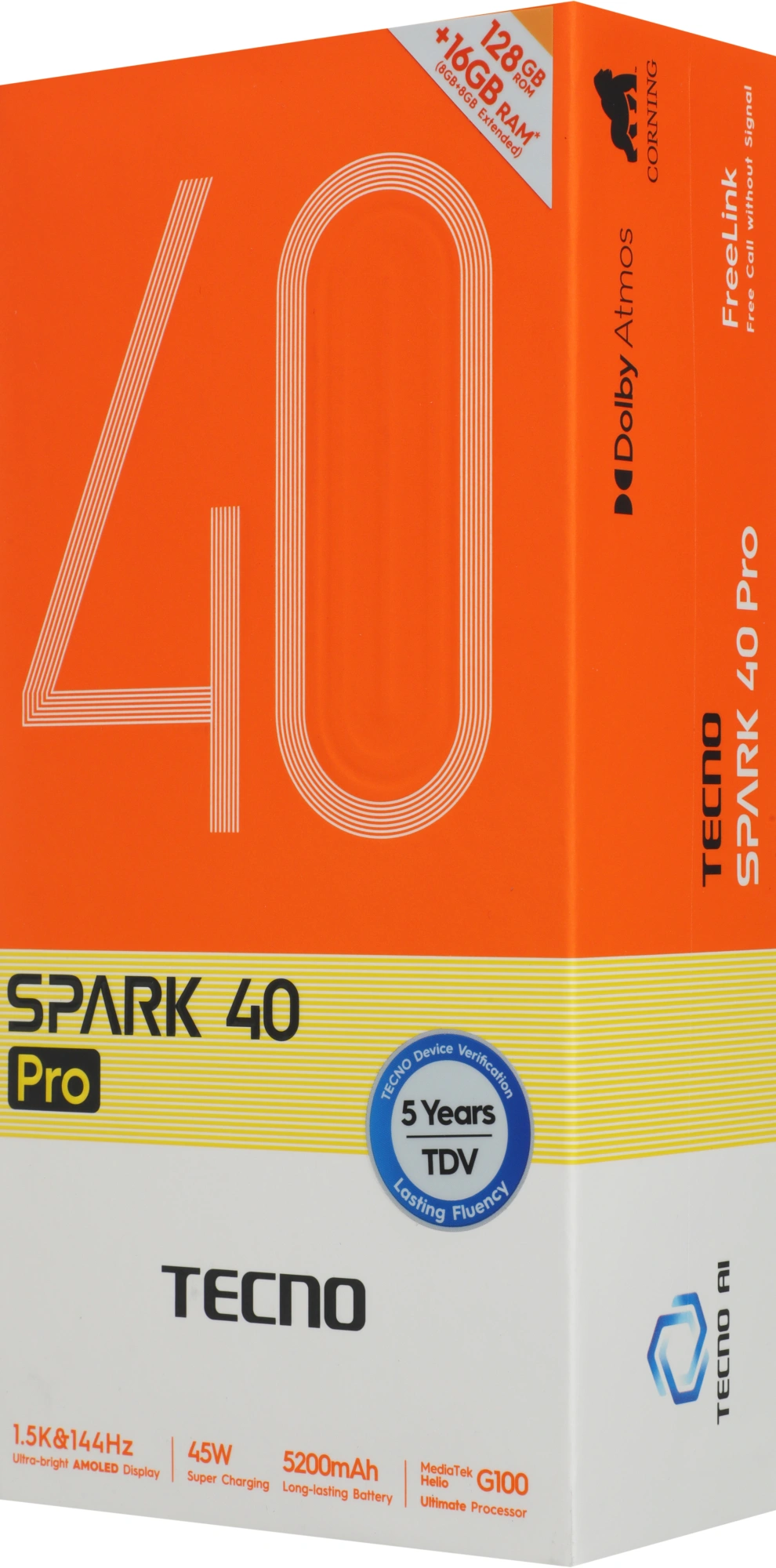 Смартфон Tecno Spark 40 Pro 8ГБ/128ГБ, зеленый (km6 128+8 bamboo green) от официального дилера в России