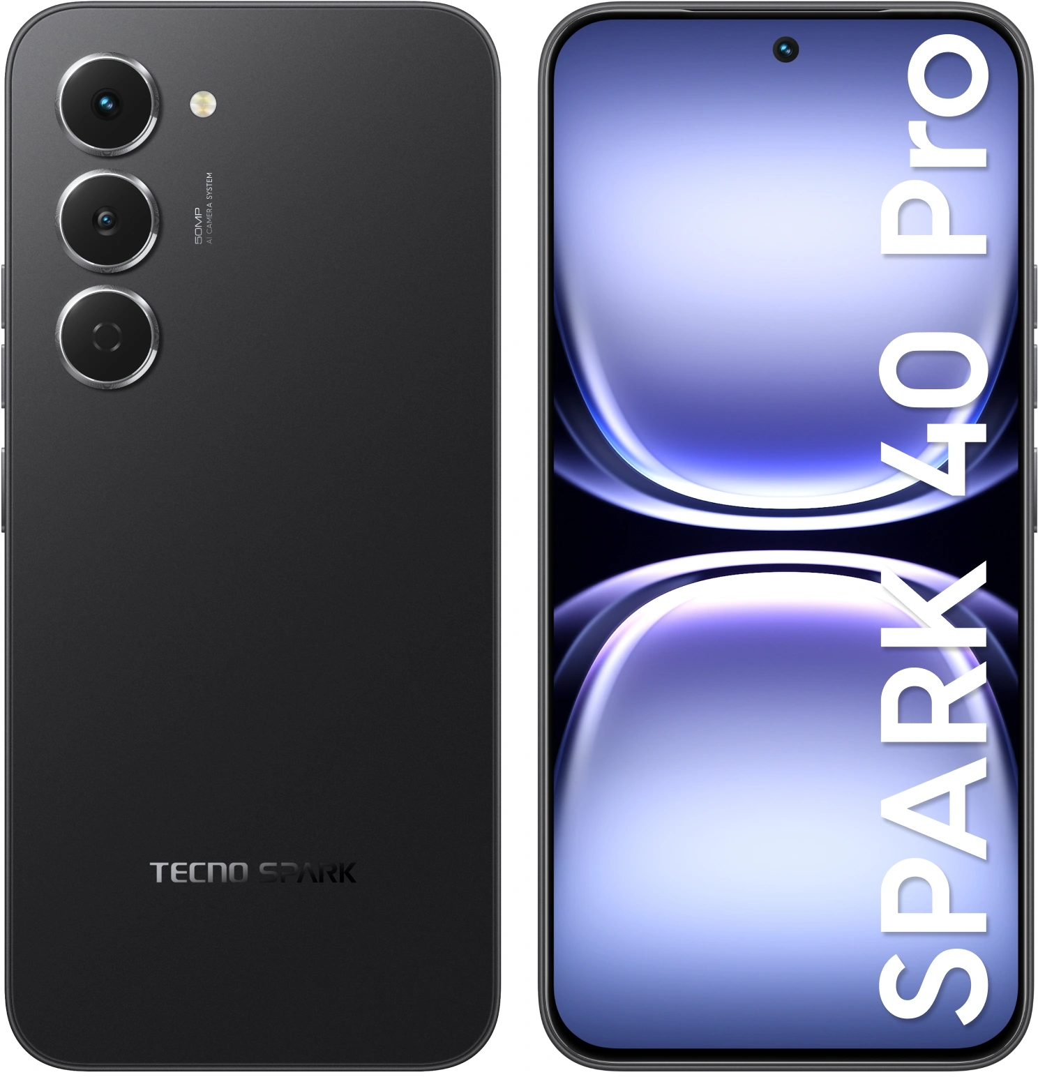 Смартфон Tecno Spark 40 Pro 8ГБ/256ГБ, черный (km6 256+8 ink black) от официального дилера в России