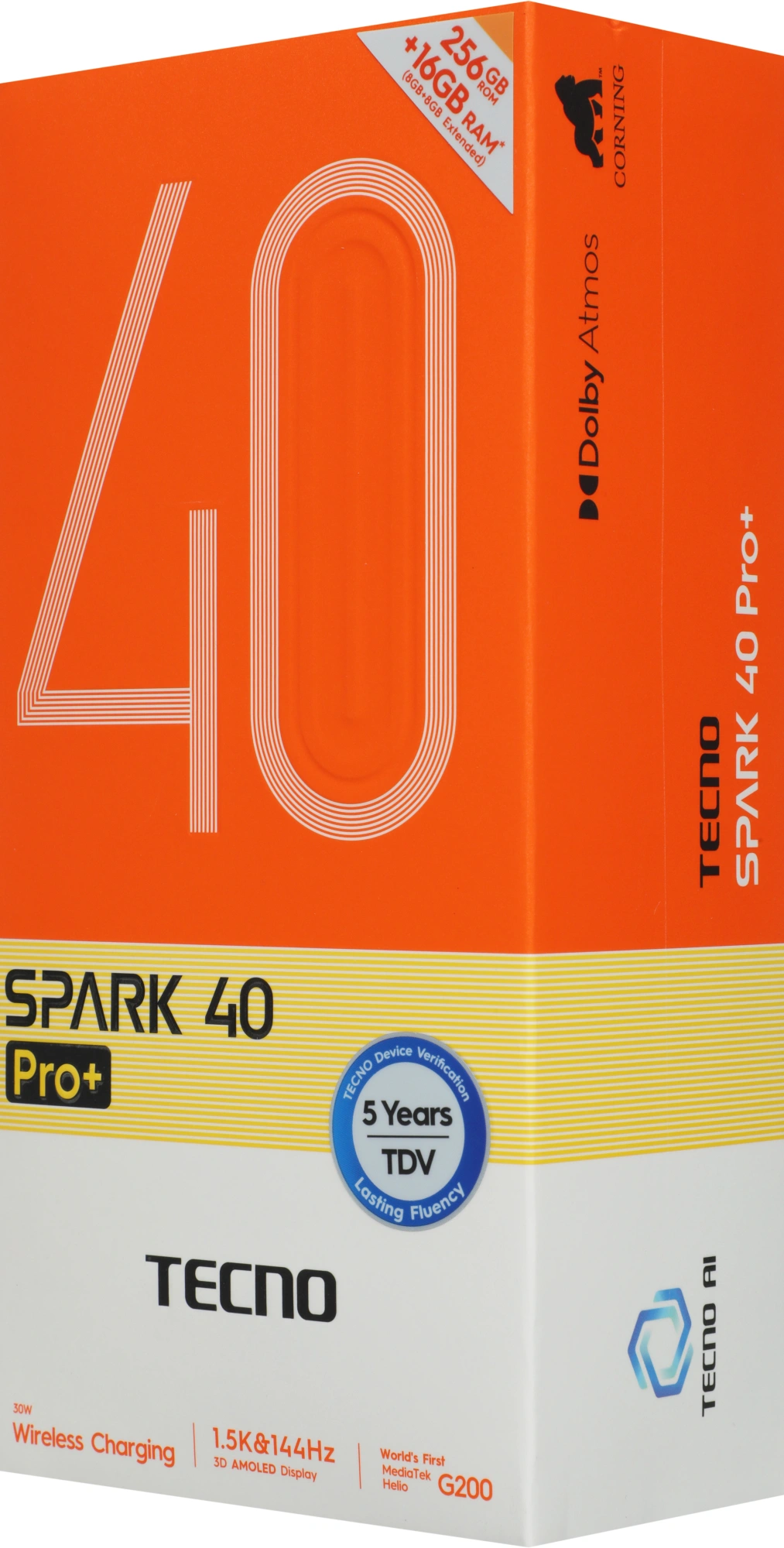 Смартфон Tecno Spark 40 Pro+ 8ГБ/256ГБ, титан (km7 256+8 moon titanium) от официального дилера в России