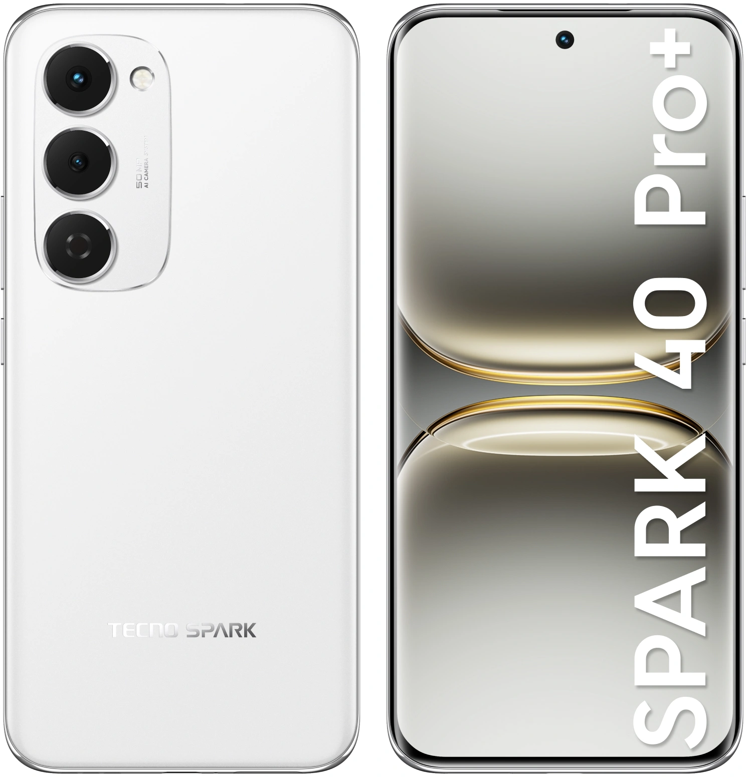 Смартфон Tecno Spark 40 Pro+ 8ГБ/256ГБ, белый (km7 256+8 aurora white) от официального дилера в России
