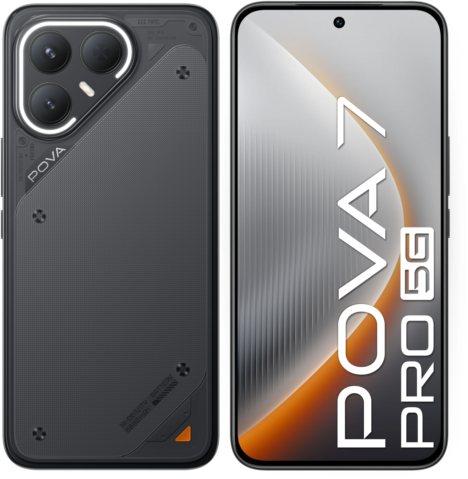 Смартфон Tecno Pova 7 Pro 5G 8ГБ/256ГБ, черный (lj8 256+8 geek black) от официального дилера в России