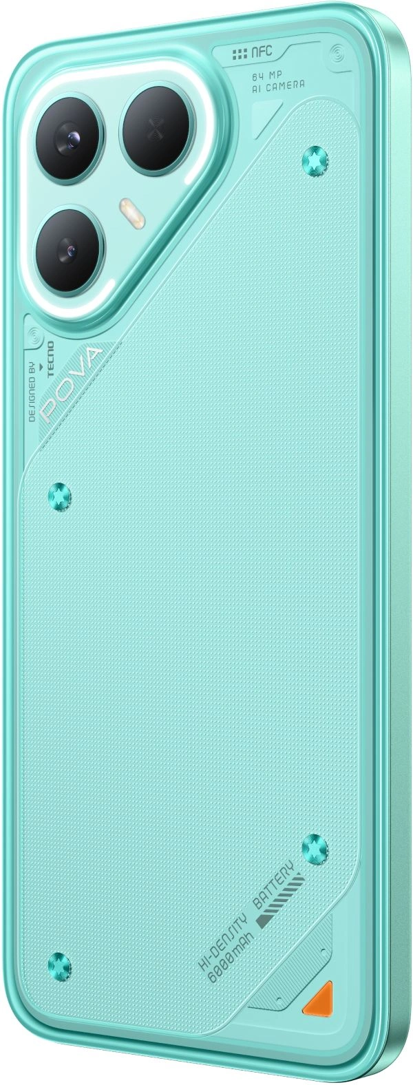 Смартфон Tecno Pova 7 Pro 5G 8ГБ/256ГБ, зеленый (lj8 256+8 neon cyan) от официального дилера в России