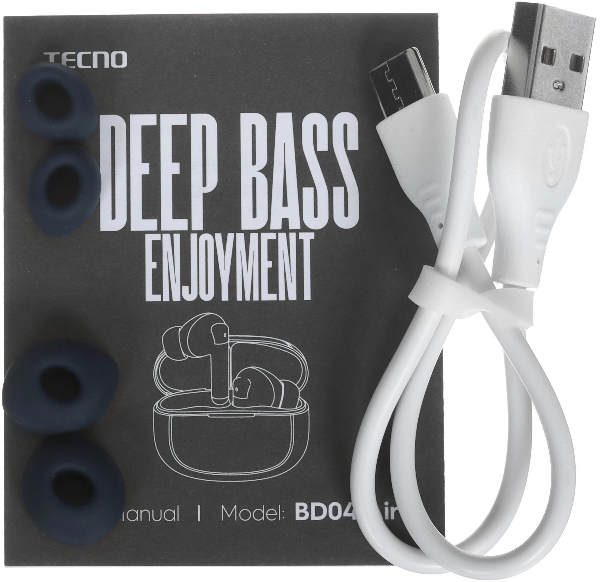 Беспроводные наушники Tecno Buds 4 Air, синий (bd04 air midnight blue) от официального дилера в России