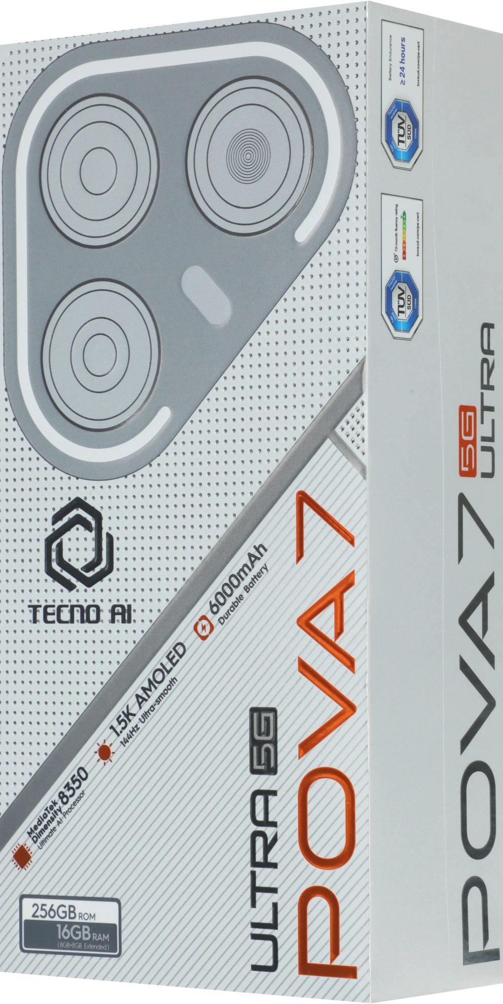 Смартфон Tecno Pova 7 Ultra 5G 8ГБ/256ГБ, черный (lj9 256+8 geek black) от официального дилера в России