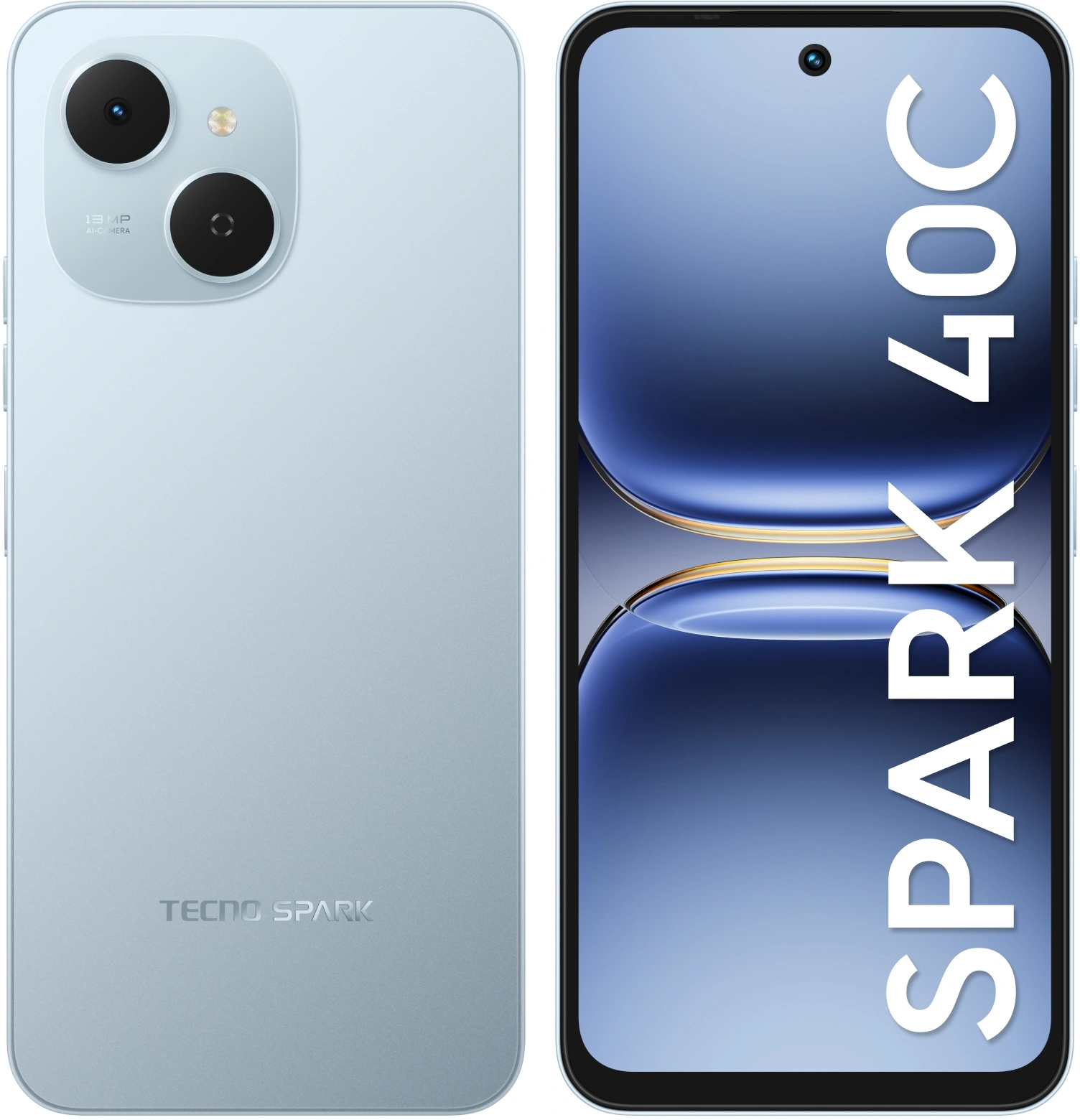 Смартфон Tecno Spark 40C 8ГБ/256ГБ, голубой (km4k 256+8 ripple blue) от официального дилера в России