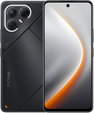 Смартфон Tecno Pova 7 5G 8ГБ/128ГБ, черный (lj7 128+8 geek black) TECNO