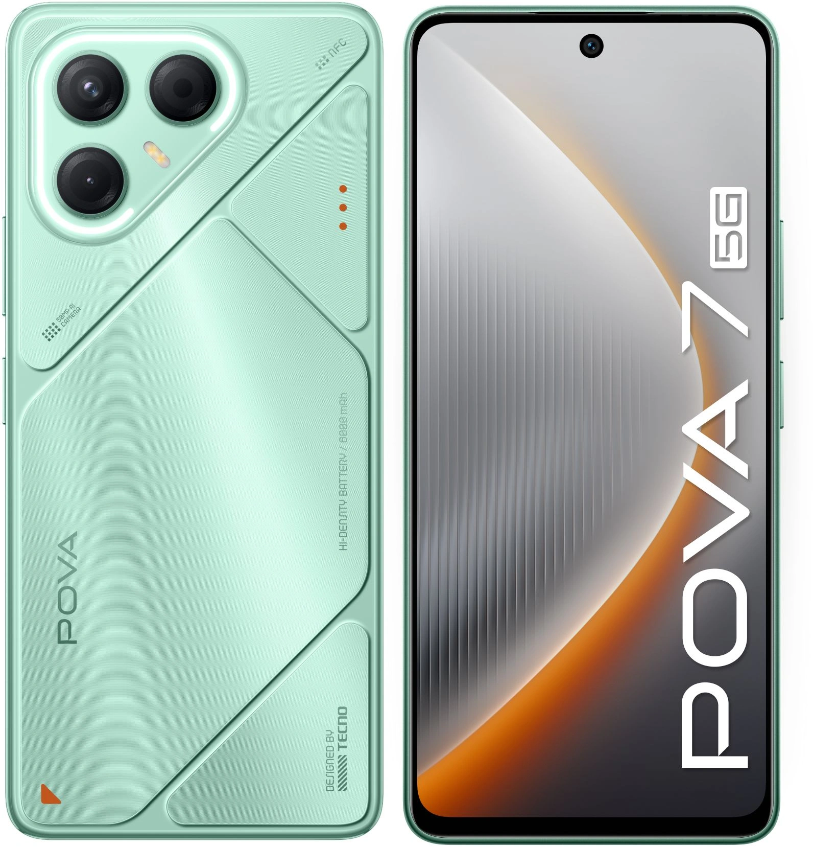 Смартфон Tecno Pova 7 5G 8ГБ/128ГБ, зеленый (lj7 128+8 oasis green) от официального дилера в России