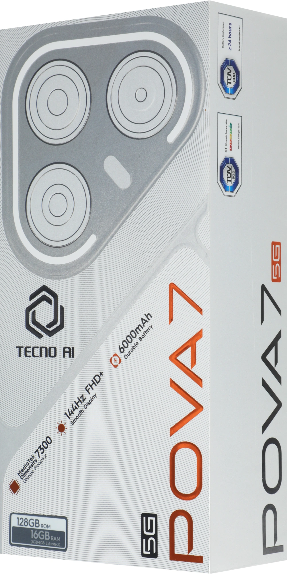 Смартфон Tecno Pova 7 5G 8ГБ/128ГБ, зеленый (lj7 128+8 oasis green) от официального дилера в России