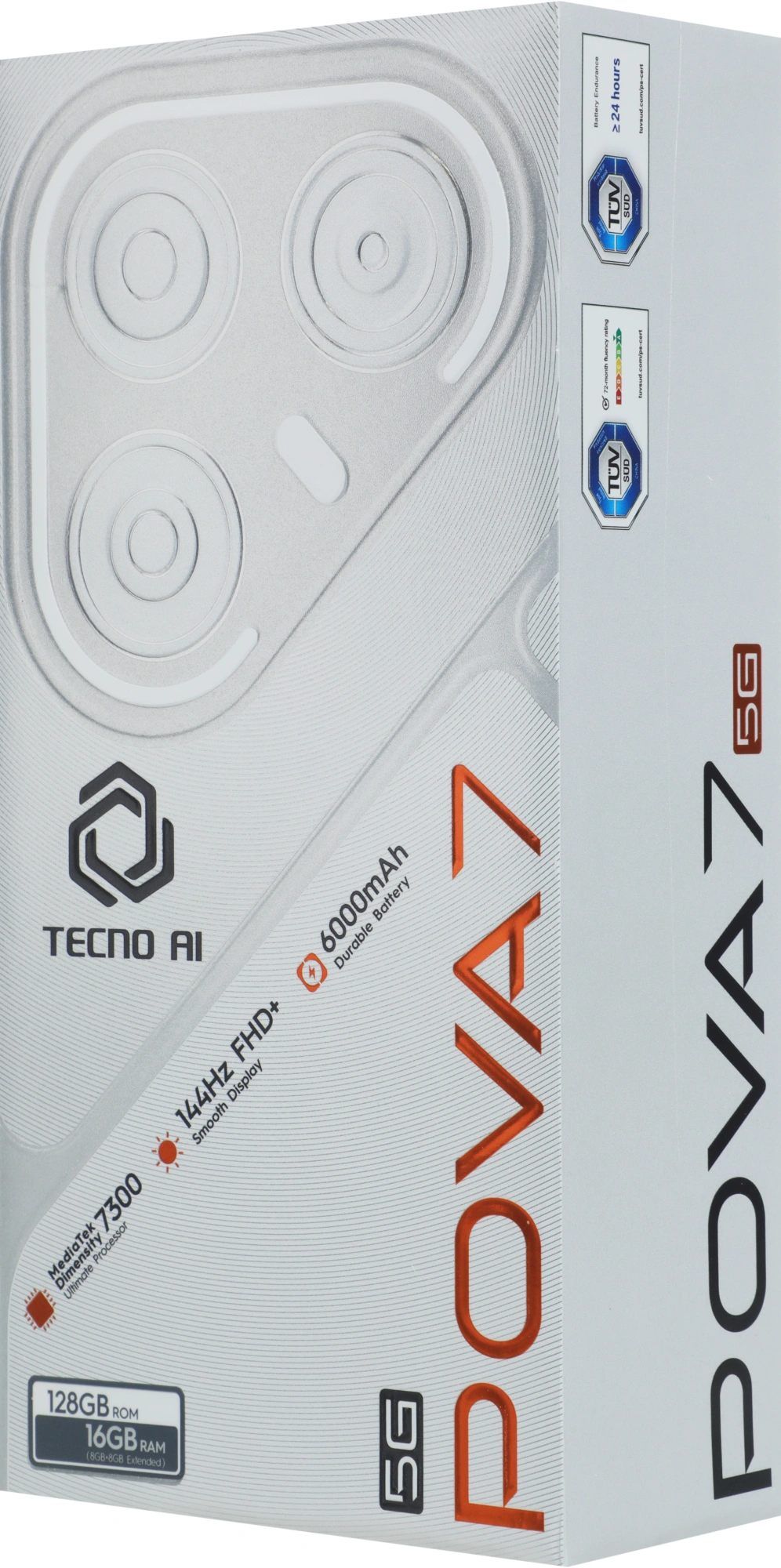 Смартфон Tecno Pova 7 5G 8ГБ/128ГБ, розовый (lj7 128+8 stardust pink) от официального дилера в России