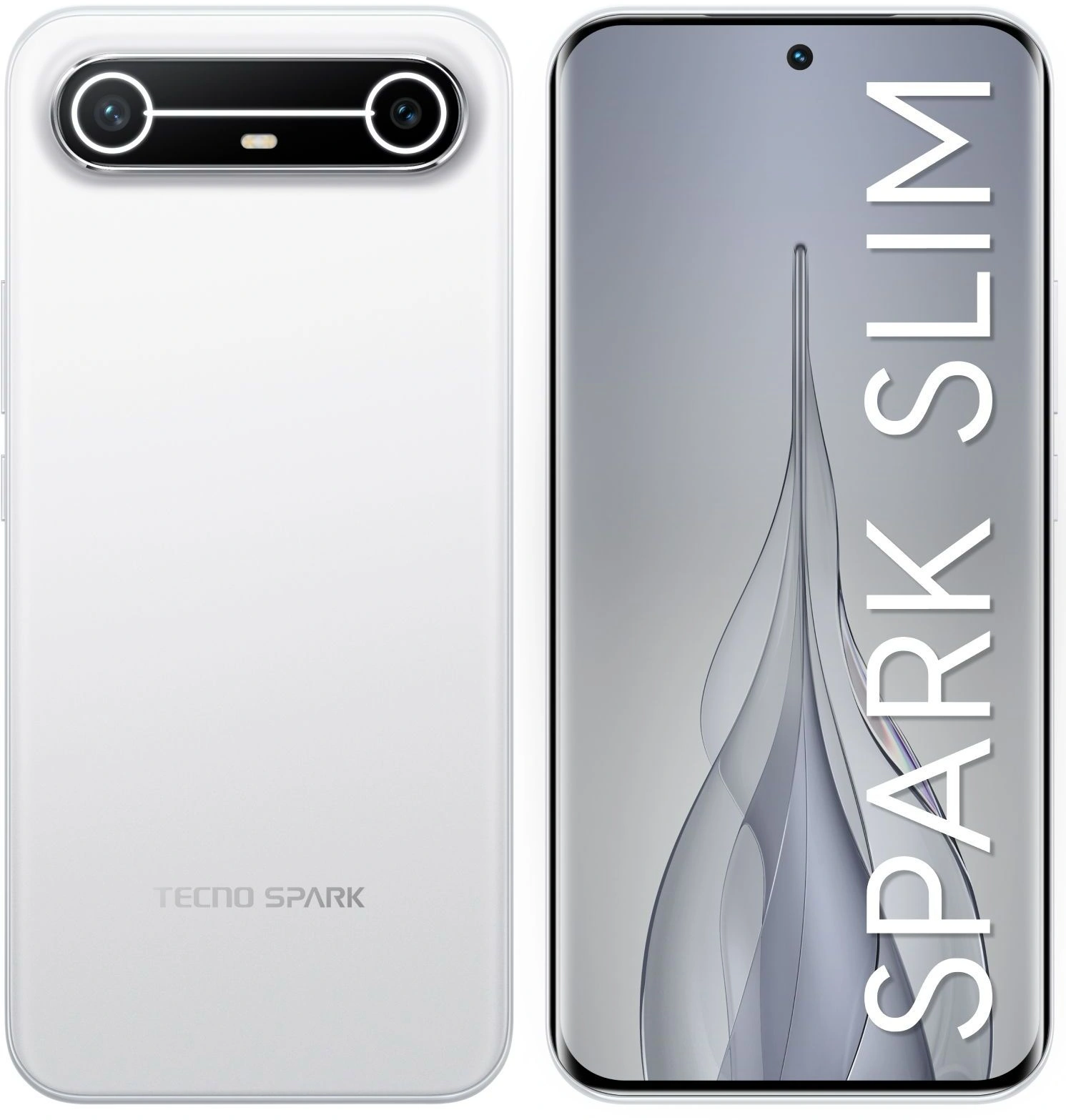 Смартфон Tecno Spark Slim 8ГБ/256ГБ, белый (km7k 256+8 slim white) от официального дилера в России