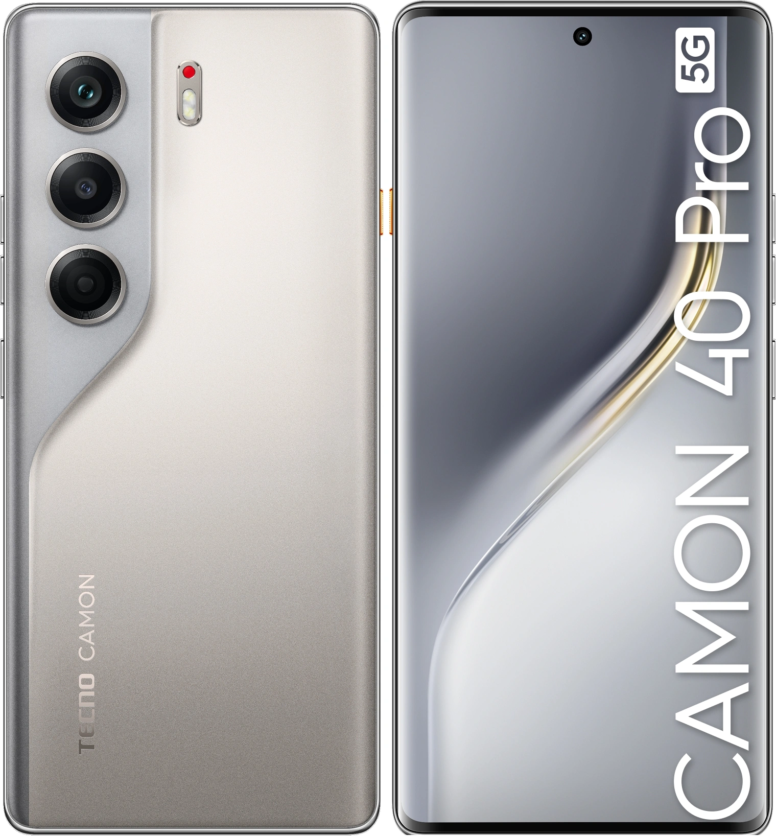Смартфон Tecno Camon 40 Pro 5G 8ГБ/256ГБ, титановый (cm7 256+8 sandy titanium) от официального дилера в России