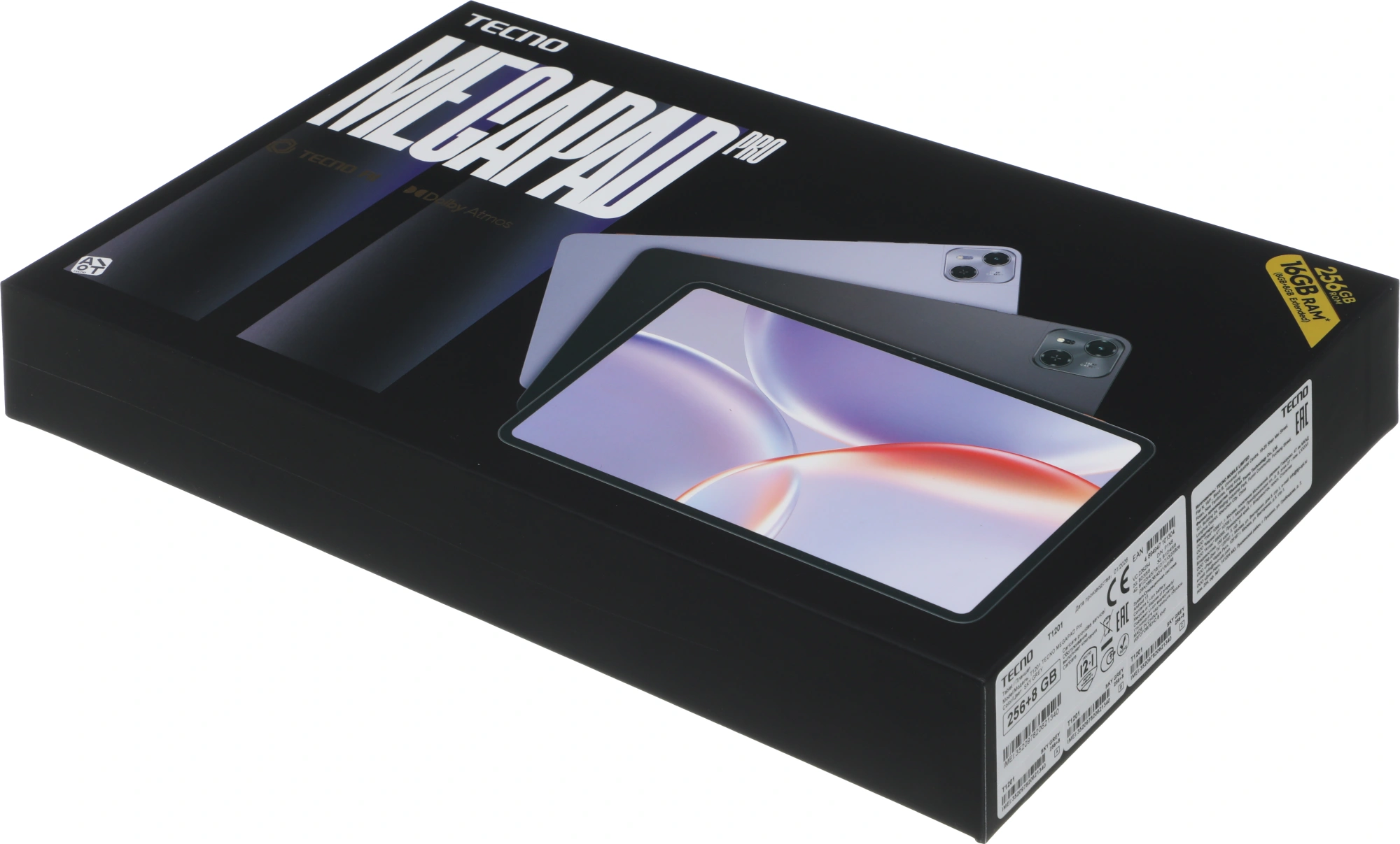 Планшет 12" Tecno MegaPad Pro T1201 8Gb/256Gb, серый (t1201 256+8 sky gray) от официального дилера в России