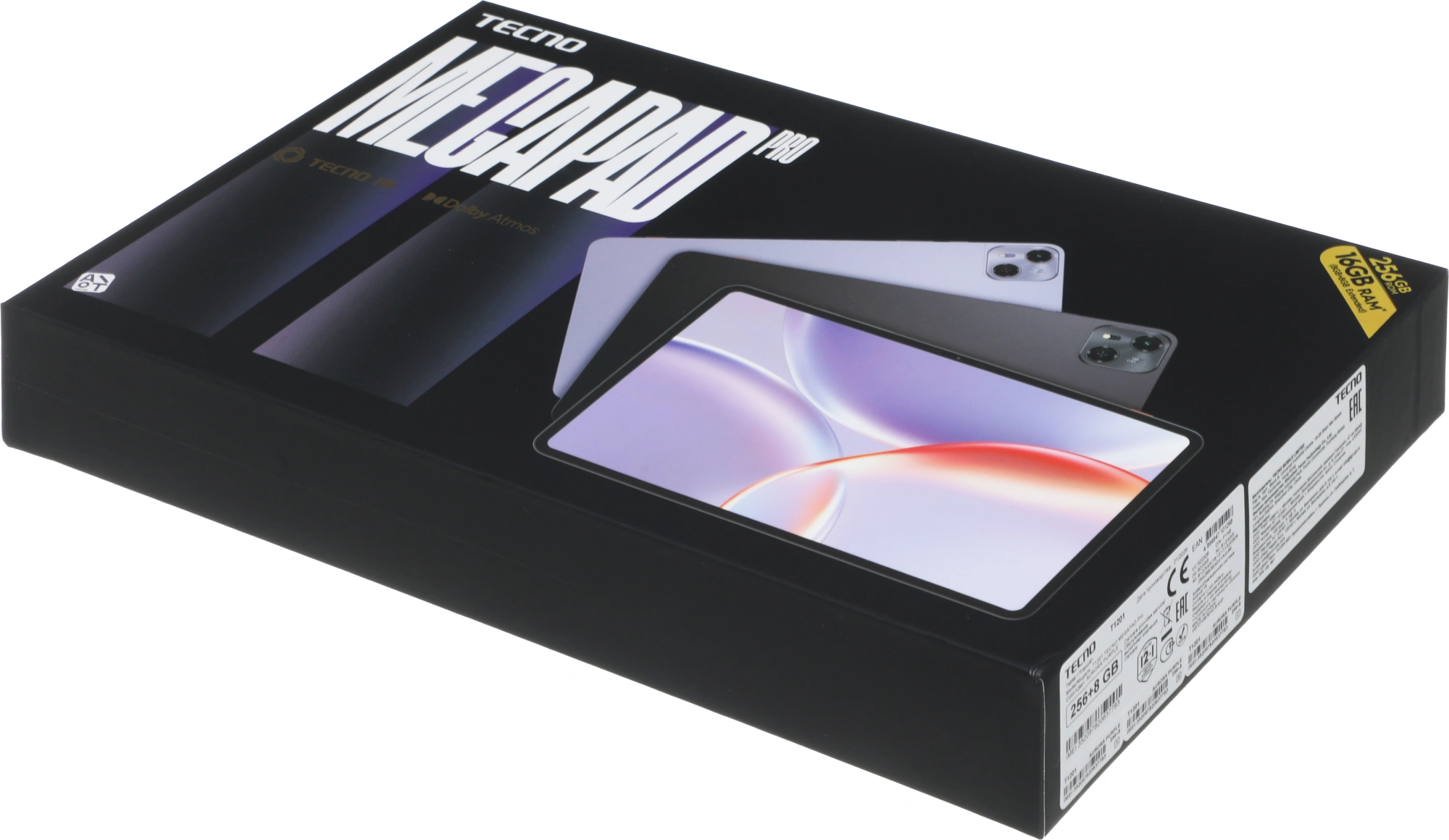 Планшет 12" Tecno MegaPad Pro T1201 8Gb/256Gb, фиолетовый (t1201 256+8 aurora purple) от официального дилера в России