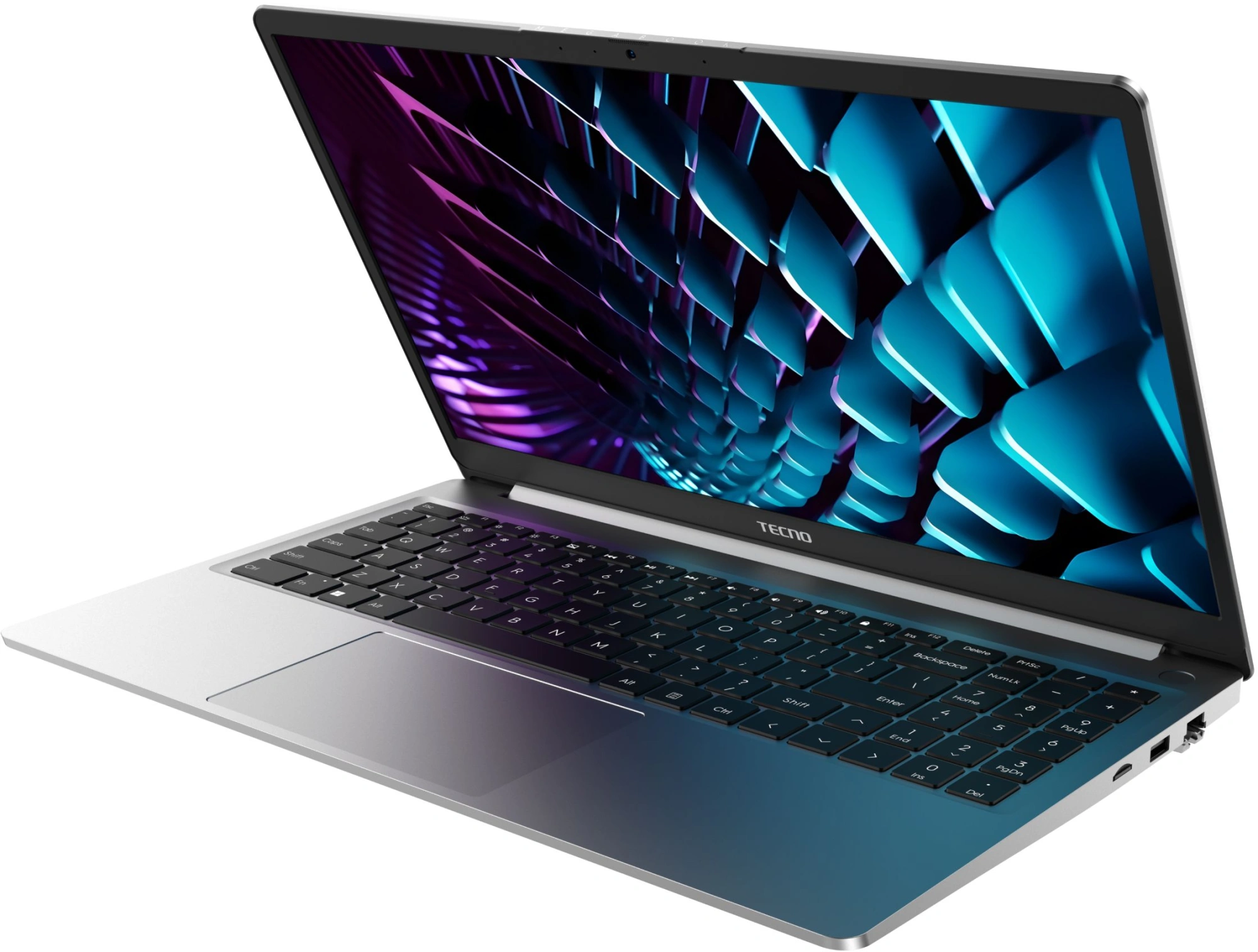 Ноутбук Tecno MegaBook K15SFA, 15.6", IPS, AMD Ryzen 5 7535HS, LPDDR5 16ГБ, SSD 512ГБ, AMD Radeon 660M, серебристый (71005000537) от официального дилера в России