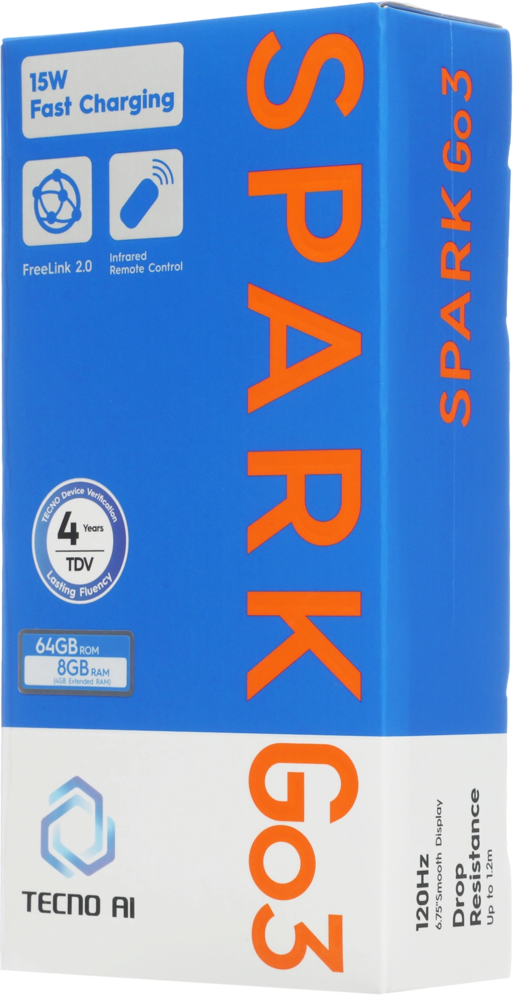 Смартфон Tecno Spark Go 3 4ГБ/64ГБ, синий (kn3 64+4 galaxy blue) от официального дилера в России