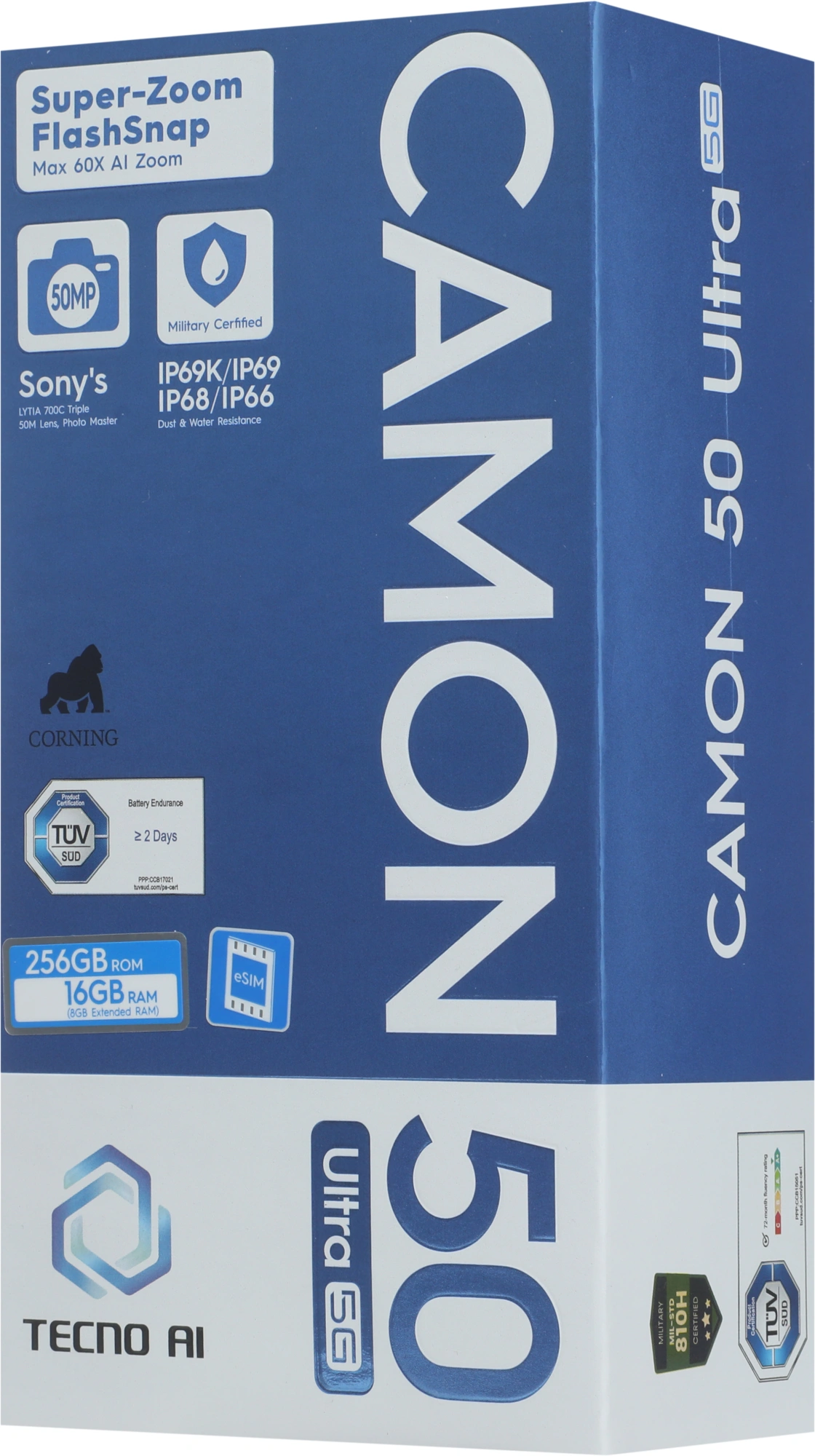 Смартфон Tecno Camon 50 Ultra 5G 8ГБ/256ГБ, зеленый (cn7c 256+8 cypress green) от официального дилера в России