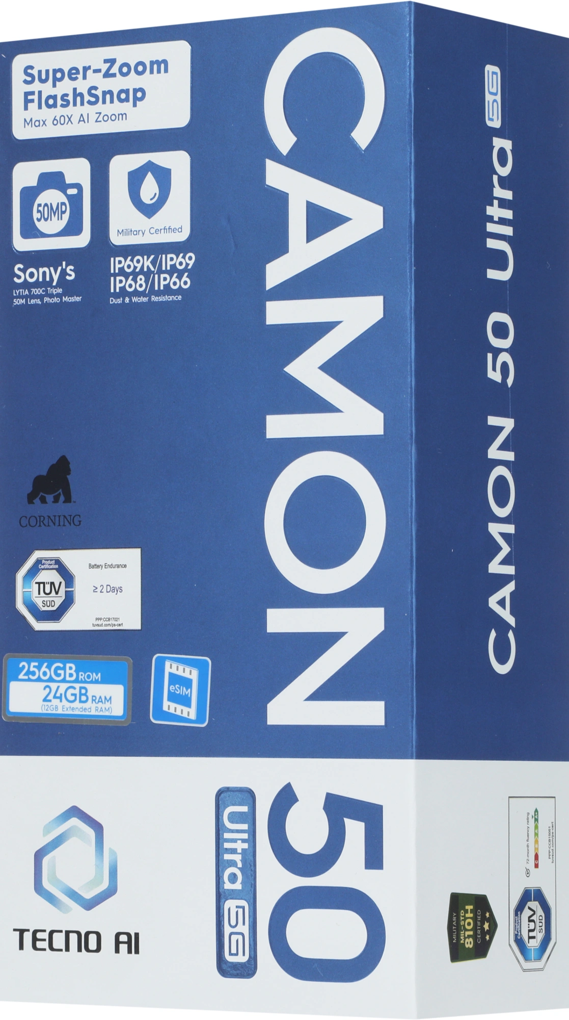 Смартфон Tecno Camon 50 Ultra 5G 12ГБ/256ГБ, зеленый (cn7c 256+12 cypress green) от официального дилера в России