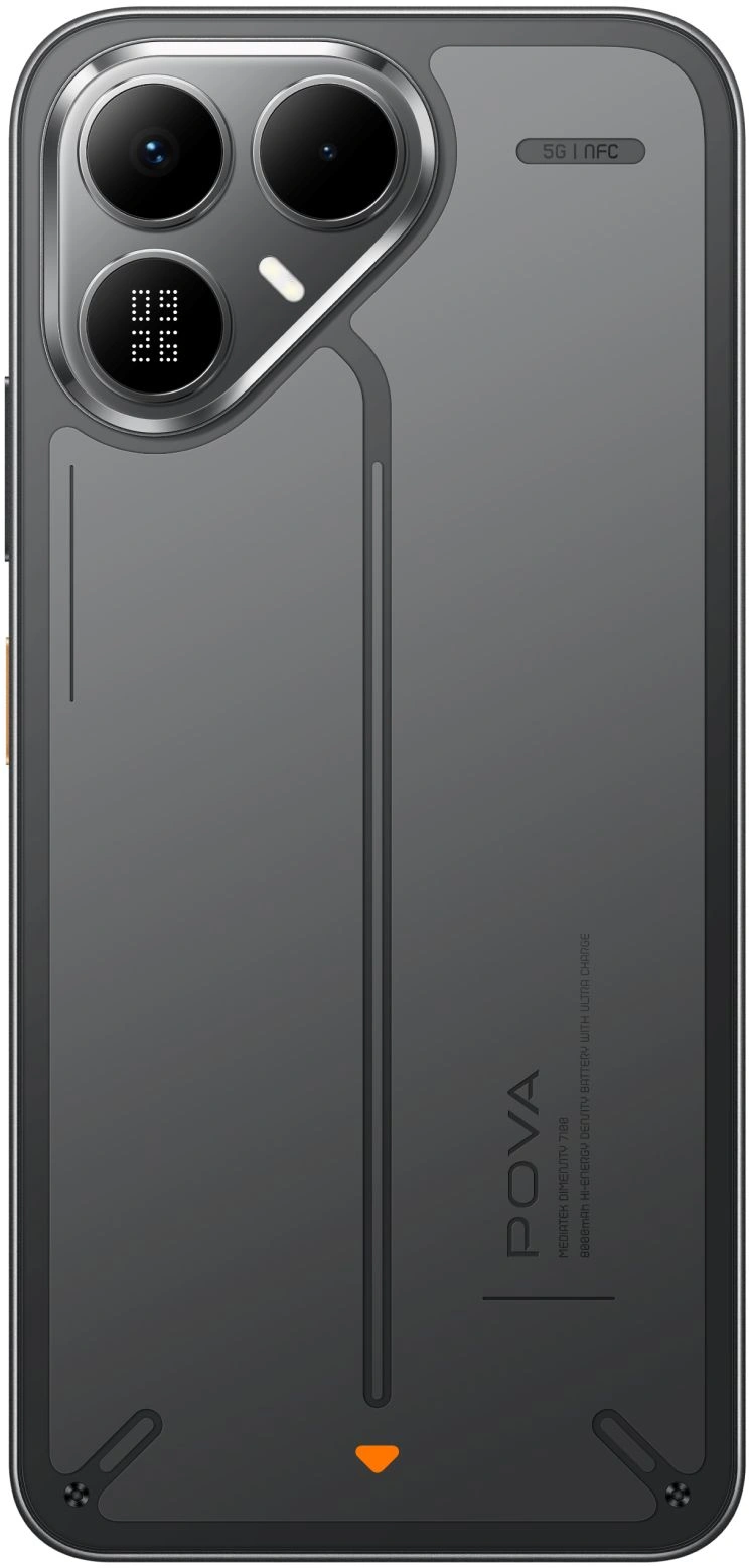 Смартфон Tecno Pova 8 5G 8ГБ/256ГБ, черный (lk6 256+8 graphite black) от официального дилера в России