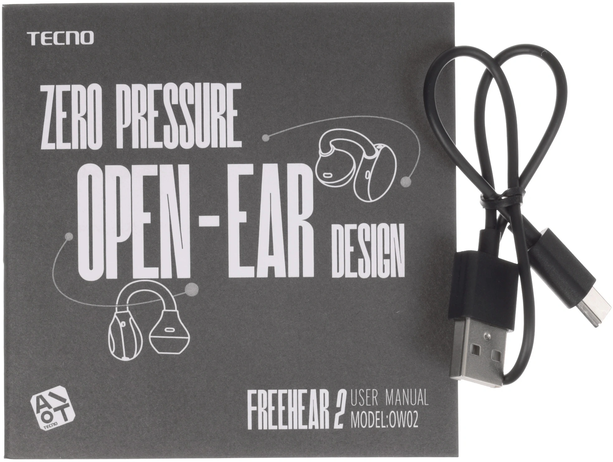 Беспроводные наушники Tecno Freehear 2, черный (ow02 black) от официального дилера в России